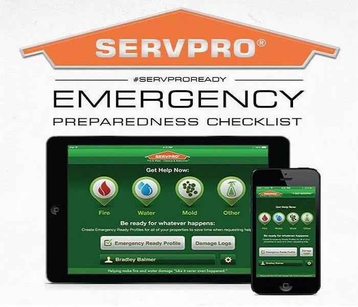 iPad and iPhone With SERVPRO Ready App logos 